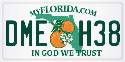 FL license plate DMEH38