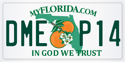 FL license plate DMEP14