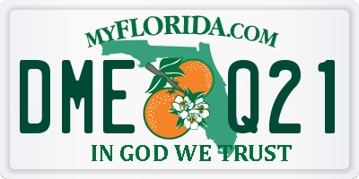 FL license plate DMEQ21