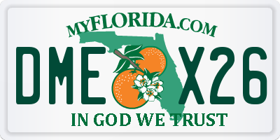 FL license plate DMEX26