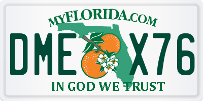 FL license plate DMEX76