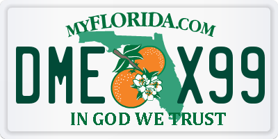 FL license plate DMEX99