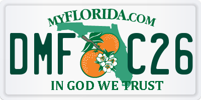 FL license plate DMFC26