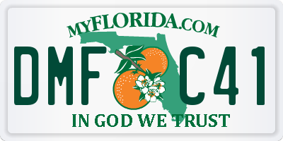 FL license plate DMFC41