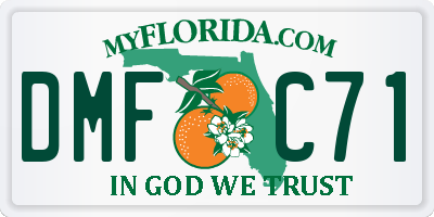 FL license plate DMFC71