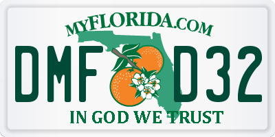 FL license plate DMFD32
