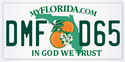 FL license plate DMFD65