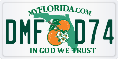 FL license plate DMFD74