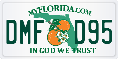 FL license plate DMFD95