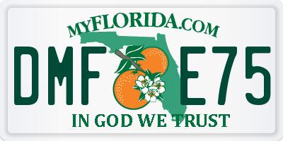 FL license plate DMFE75