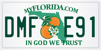 FL license plate DMFE91