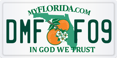 FL license plate DMFF09