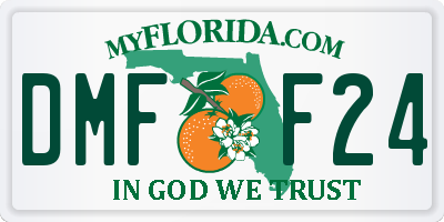 FL license plate DMFF24