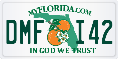 FL license plate DMFI42