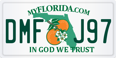 FL license plate DMFJ97