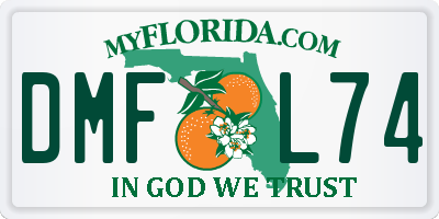 FL license plate DMFL74