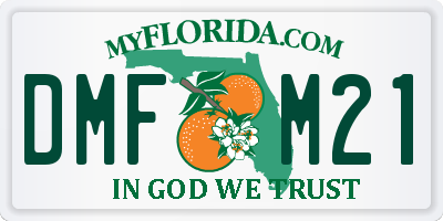 FL license plate DMFM21