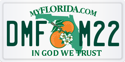 FL license plate DMFM22
