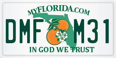 FL license plate DMFM31