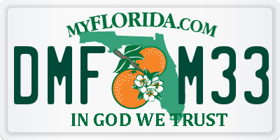 FL license plate DMFM33