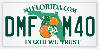 FL license plate DMFM40