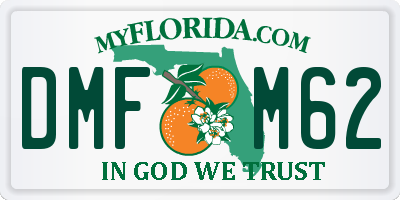 FL license plate DMFM62