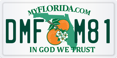 FL license plate DMFM81