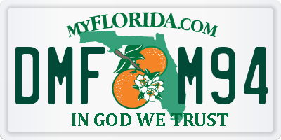 FL license plate DMFM94