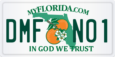 FL license plate DMFN01