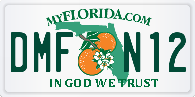 FL license plate DMFN12