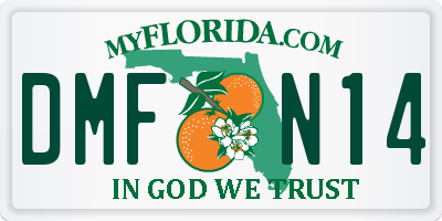 FL license plate DMFN14