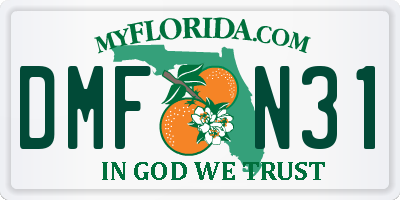 FL license plate DMFN31