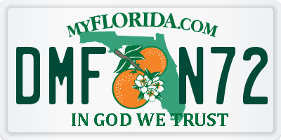 FL license plate DMFN72