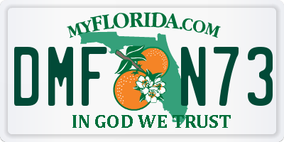 FL license plate DMFN73