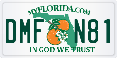 FL license plate DMFN81
