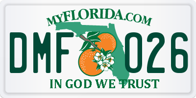 FL license plate DMFO26