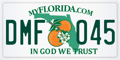 FL license plate DMFO45