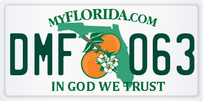 FL license plate DMFO63