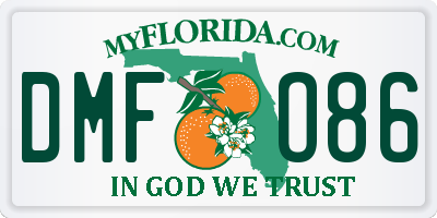 FL license plate DMFO86