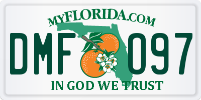 FL license plate DMFO97