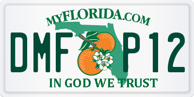 FL license plate DMFP12