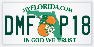 FL license plate DMFP18