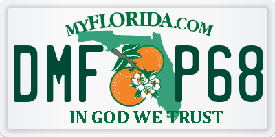 FL license plate DMFP68
