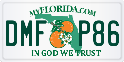 FL license plate DMFP86