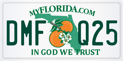 FL license plate DMFQ25