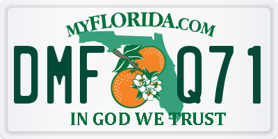 FL license plate DMFQ71