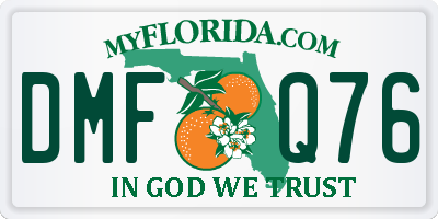 FL license plate DMFQ76