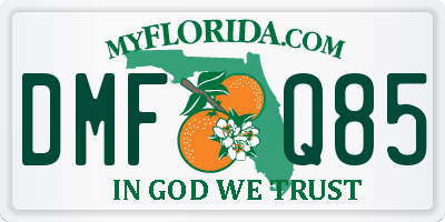 FL license plate DMFQ85