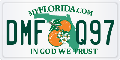 FL license plate DMFQ97