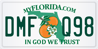 FL license plate DMFQ98